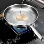 Pure Titanium Hammered Natural Non-Stick Frying Pan (Induction Compatible)