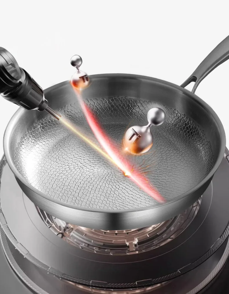 Pure Titanium Hammered Natural Non-Stick Frying Pan (Induction Compatible)