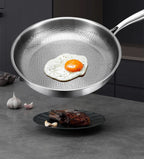 Pure Titanium Hammered Natural Non-Stick Frying Pan (Induction Compatible)