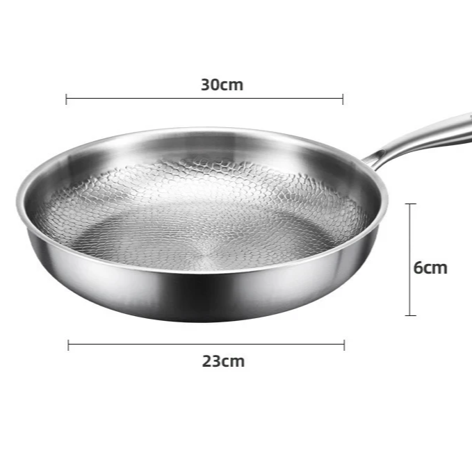 Pure Titanium Hammered Natural Non-Stick Frying Pan (Induction Compatible)
