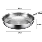 Pure Titanium Hammered Natural Non-Stick Frying Pan (Induction Compatible)