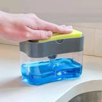 Push-Top Soap Dispenser With Sponge Holder (Includes Sponge)