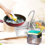 Push-Top Soap Dispenser With Sponge Holder (Includes Sponge)