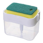 Push-Top Soap Dispenser With Sponge Holder (Includes Sponge)