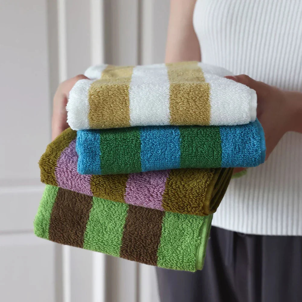 Quick-Drying Combed Cotton Striped Towel