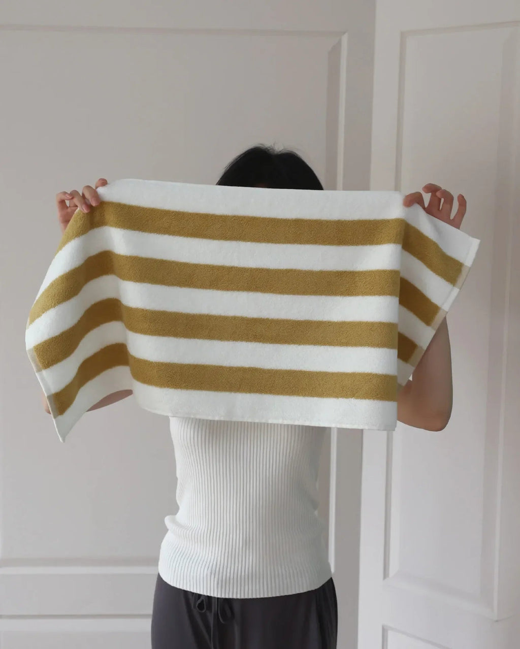 Quick-Drying Combed Cotton Striped Towel