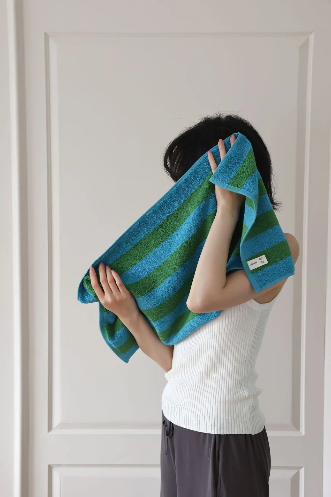 Quick-Drying Combed Cotton Striped Towel