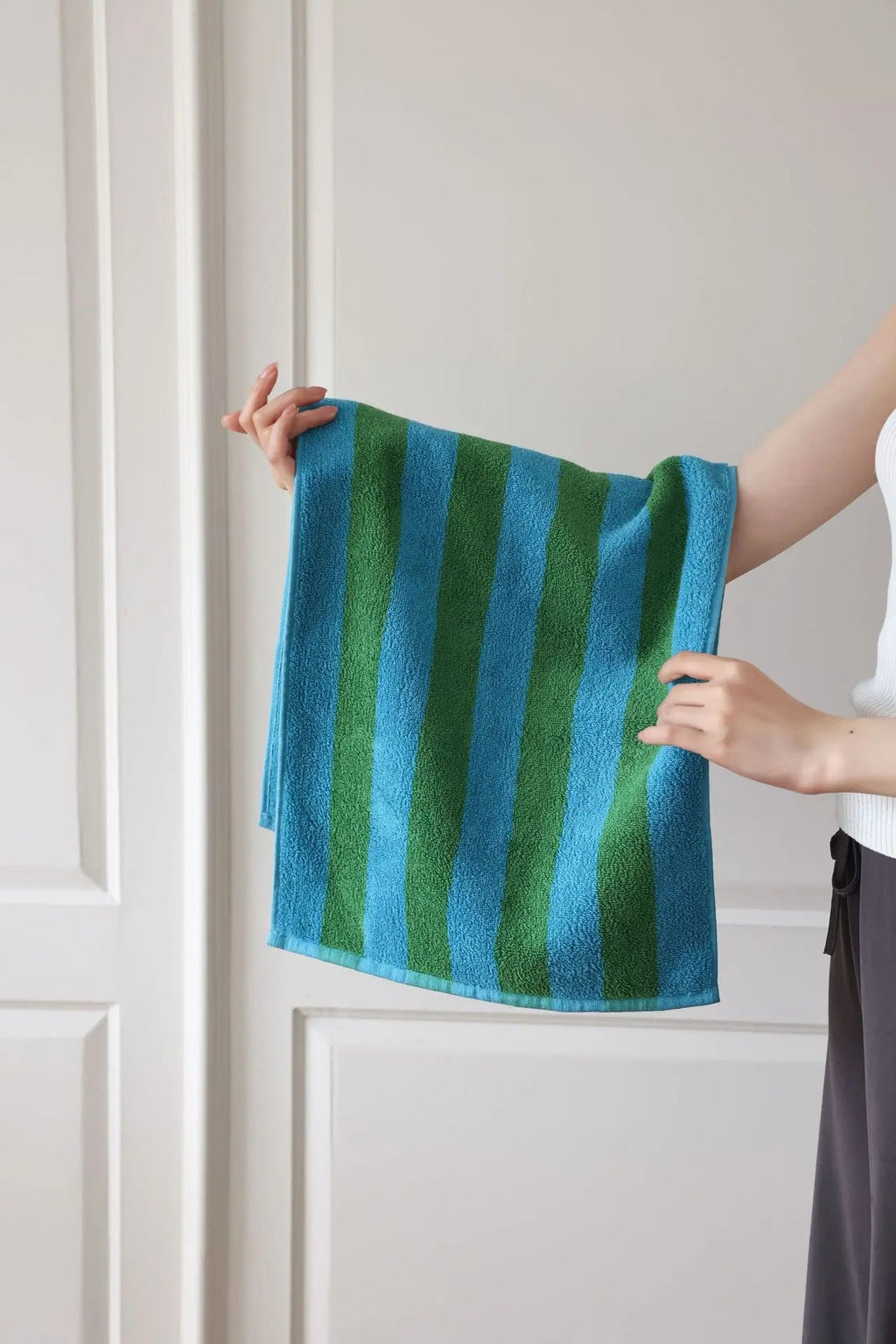 Quick-Drying Combed Cotton Striped Towel