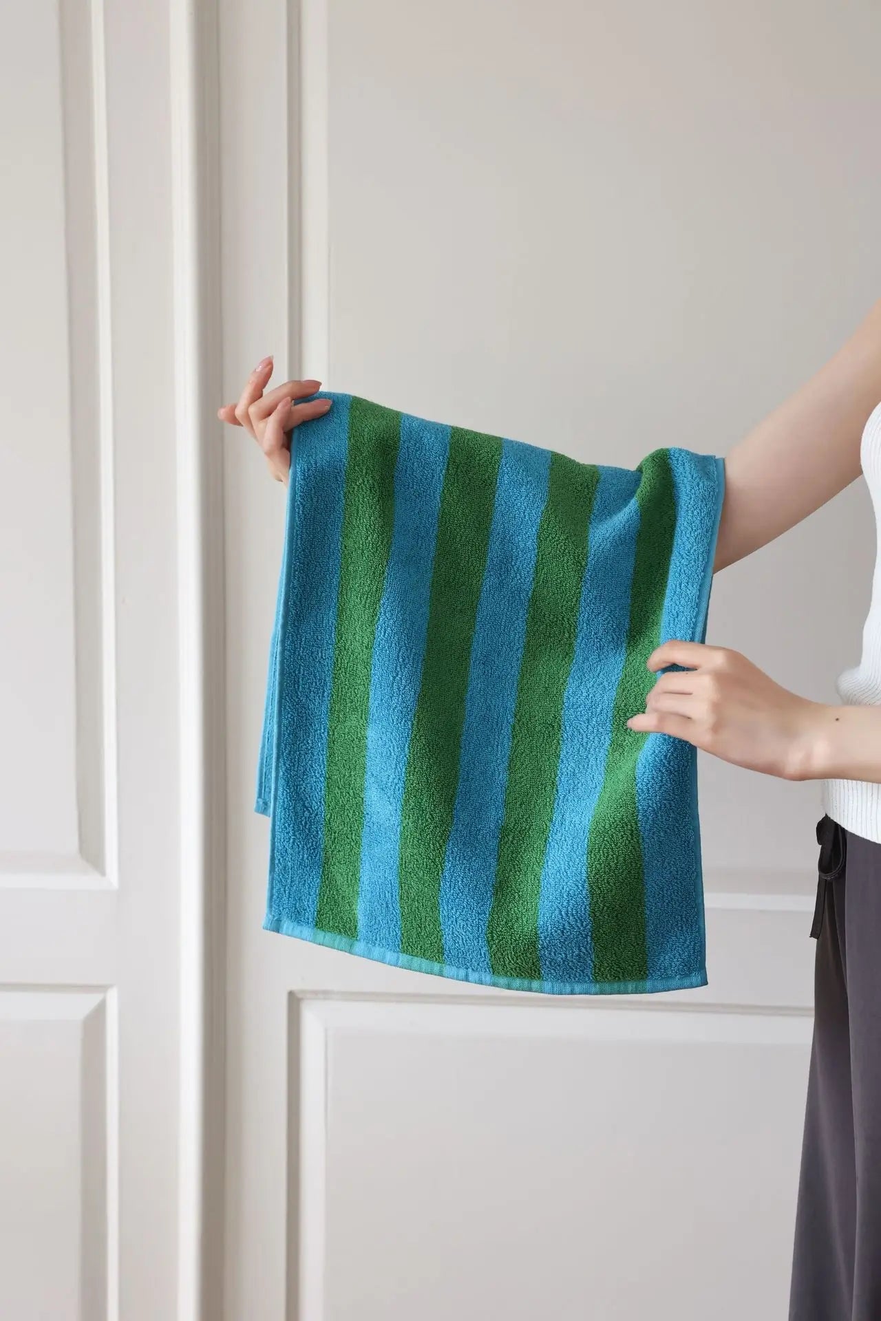 Quick-Drying Combed Cotton Striped Towel