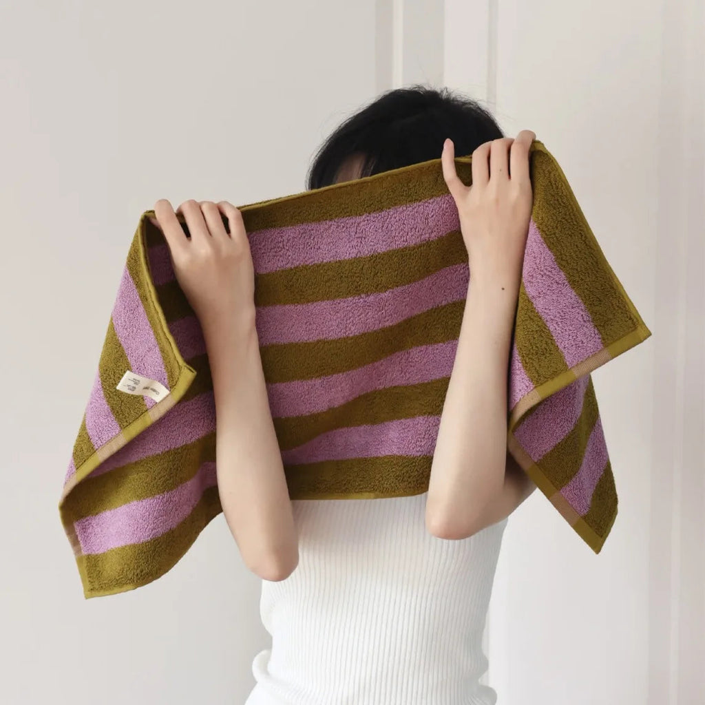 Quick-Drying Combed Cotton Striped Towel