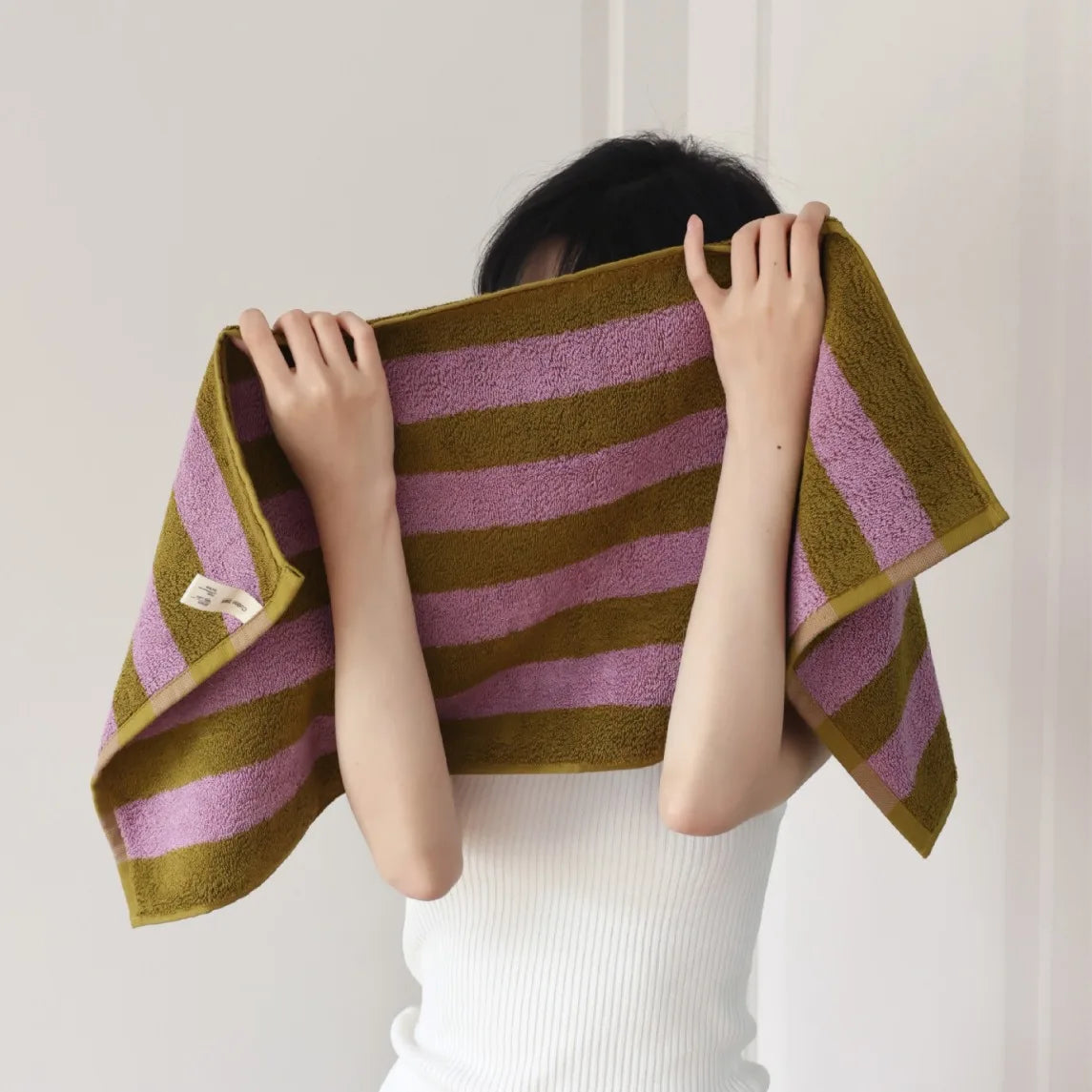 Quick-Drying Combed Cotton Striped Towel