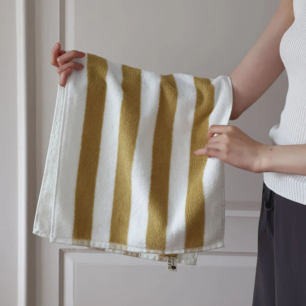Quick-Drying Combed Cotton Striped Towel