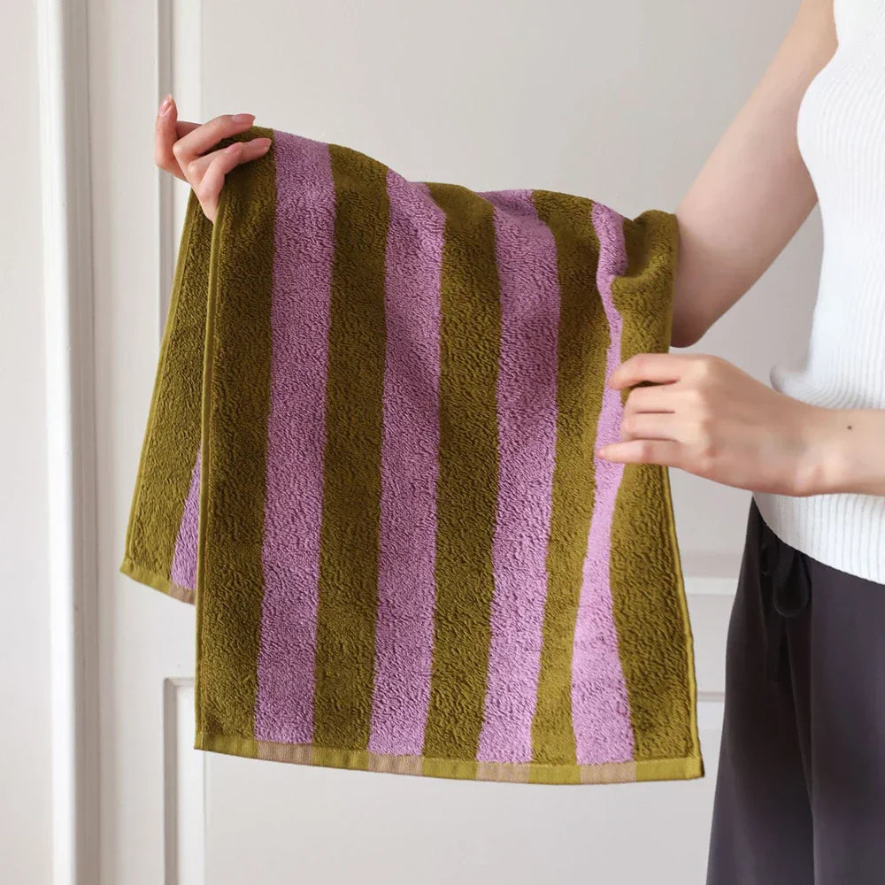 Quick-Drying Combed Cotton Striped Towel