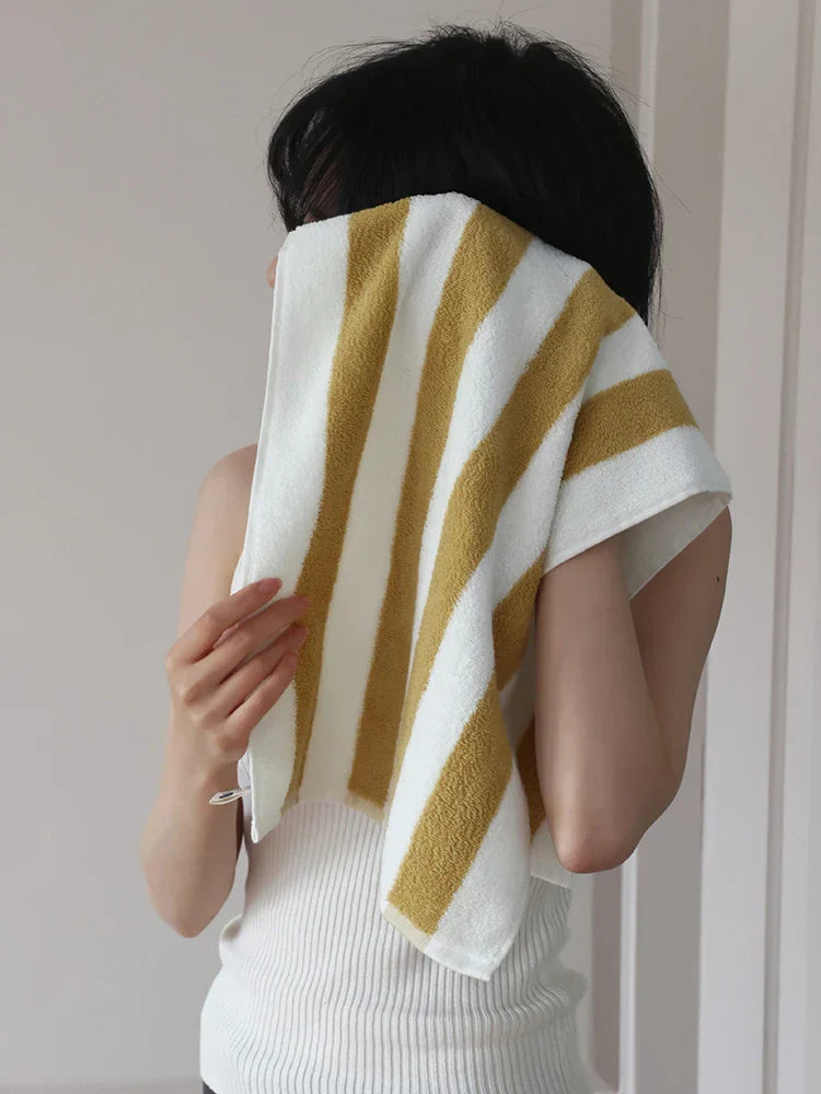 Quick-Drying Combed Cotton Striped Towel
