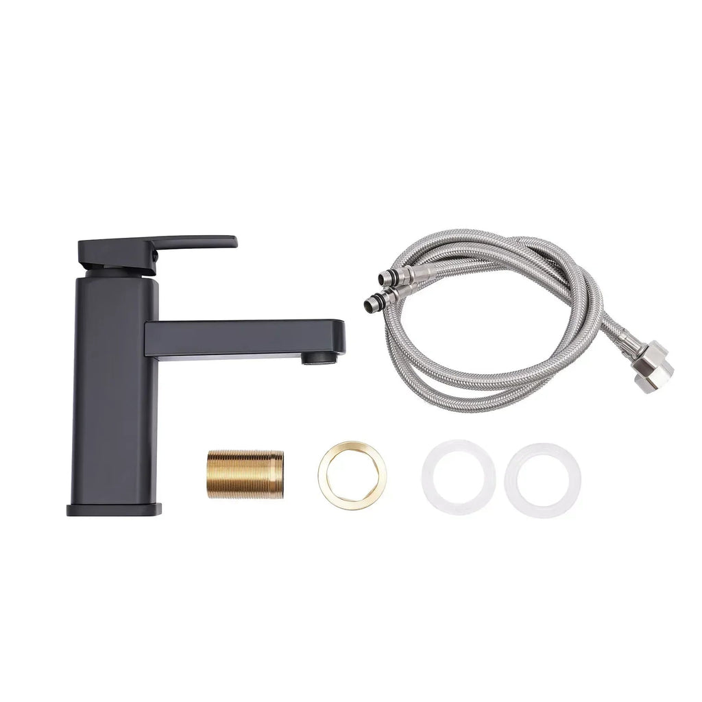 Real-Time LED Temp Display Matte Black Faucet