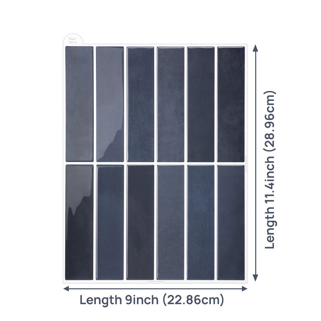 Realistic 3D Glossy Peel-And-Stick Wall Tile Sticker (Removable)