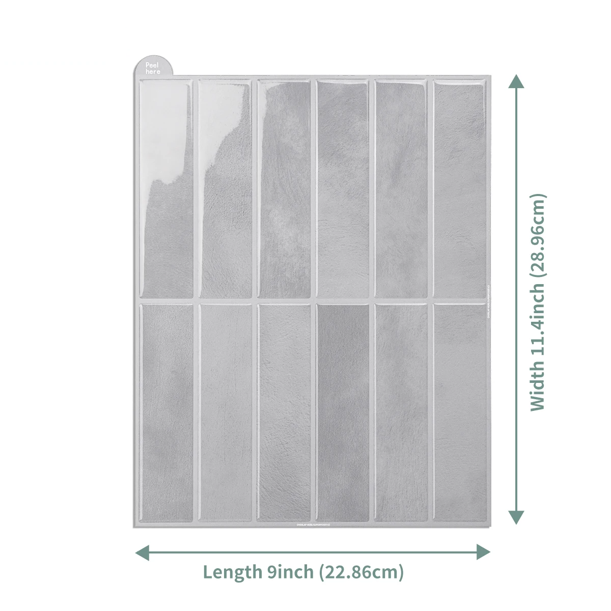 Realistic 3D Glossy Peel-And-Stick Wall Tile Sticker (Removable)
