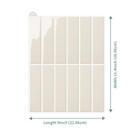 Realistic 3D Glossy Peel-And-Stick Wall Tile Sticker (Removable)
