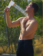 Rechargeable LED-Lit Rainfall Camping Shower
