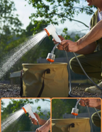 Rechargeable LED-Lit Rainfall Camping Shower