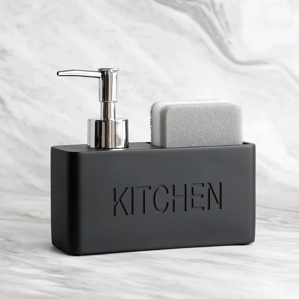 Refillable Pump & Sponge Holder Soap Dispenser (2-in-1)