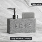 Refillable Pump & Sponge Holder Soap Dispenser (2-in-1)