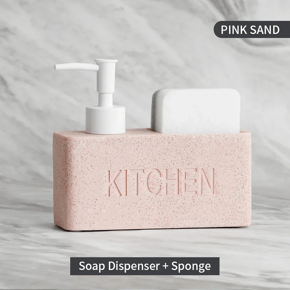 Refillable Pump & Sponge Holder Soap Dispenser (2-in-1)