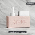 Refillable Pump & Sponge Holder Soap Dispenser (2-in-1)