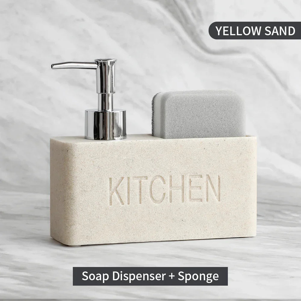 Refillable Pump & Sponge Holder Soap Dispenser (2-in-1)
