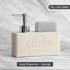Refillable Pump & Sponge Holder Soap Dispenser (2-in-1)