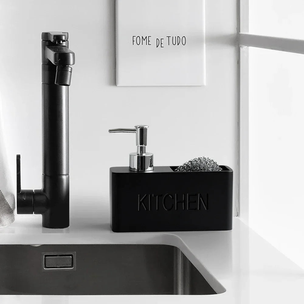 Refillable Pump & Sponge Holder Soap Dispenser (2-in-1)