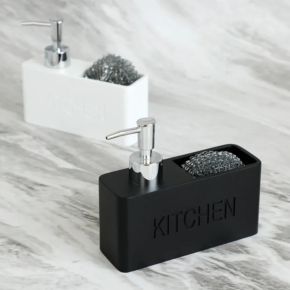 Refillable Pump & Sponge Holder Soap Dispenser (2-in-1)