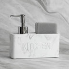 Refillable Pump & Sponge Holder Soap Dispenser (2-in-1)