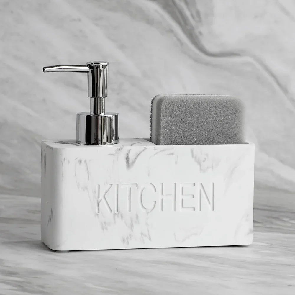Refillable Pump & Sponge Holder Soap Dispenser (2-in-1)