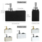 Refillable Pump & Sponge Holder Soap Dispenser (2-in-1)