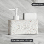 Refillable Pump & Sponge Holder Soap Dispenser (2-in-1)