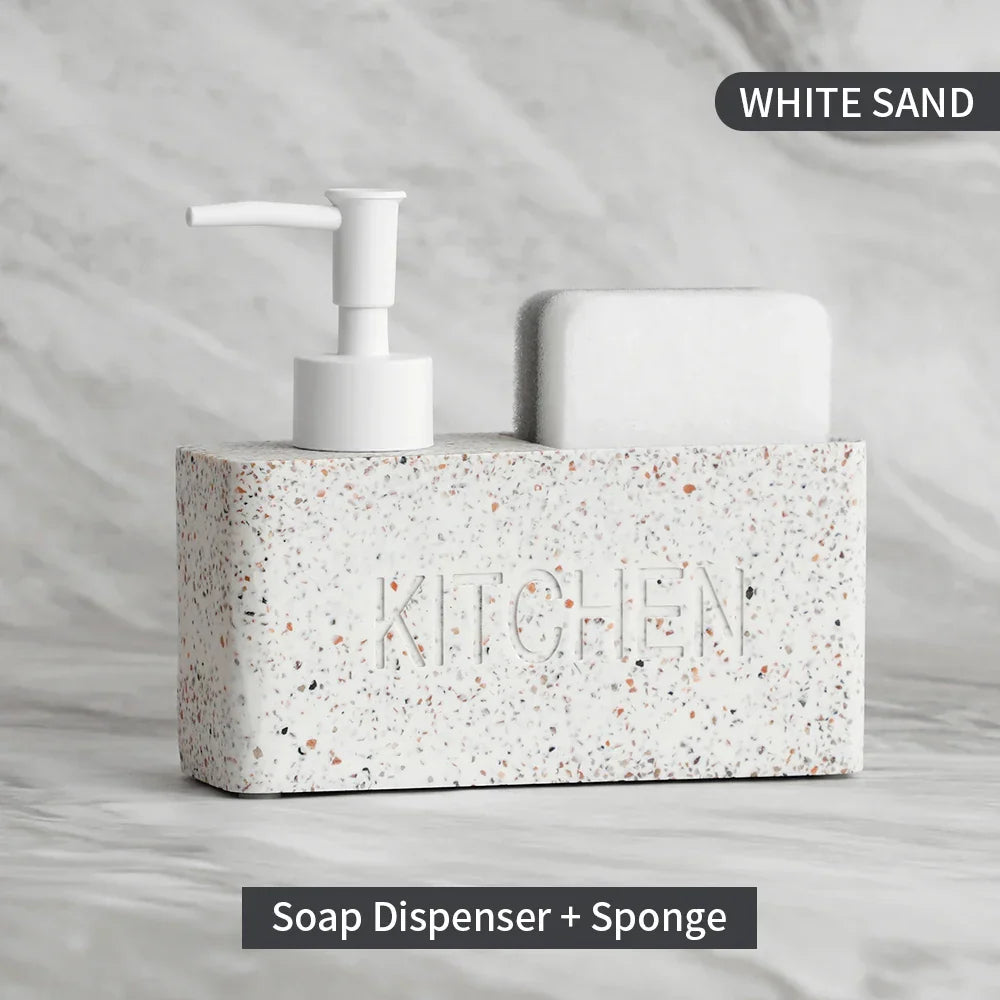 Refillable Pump & Sponge Holder Soap Dispenser (2-in-1)