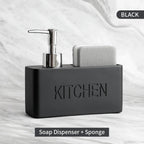 Refillable Pump & Sponge Holder Soap Dispenser (2-in-1)