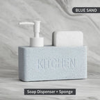 Refillable Pump & Sponge Holder Soap Dispenser (2-in-1)