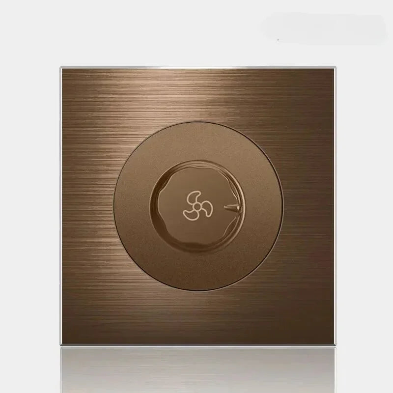 Retro Coffee Brown Wall Switch & Outlet (LED Indicator & Reset Button)