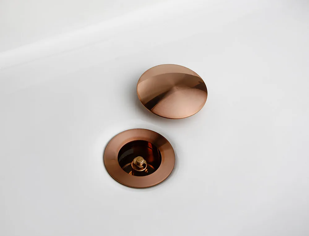 Rose Gold Solid Brass Pop-Up Sink Drain
