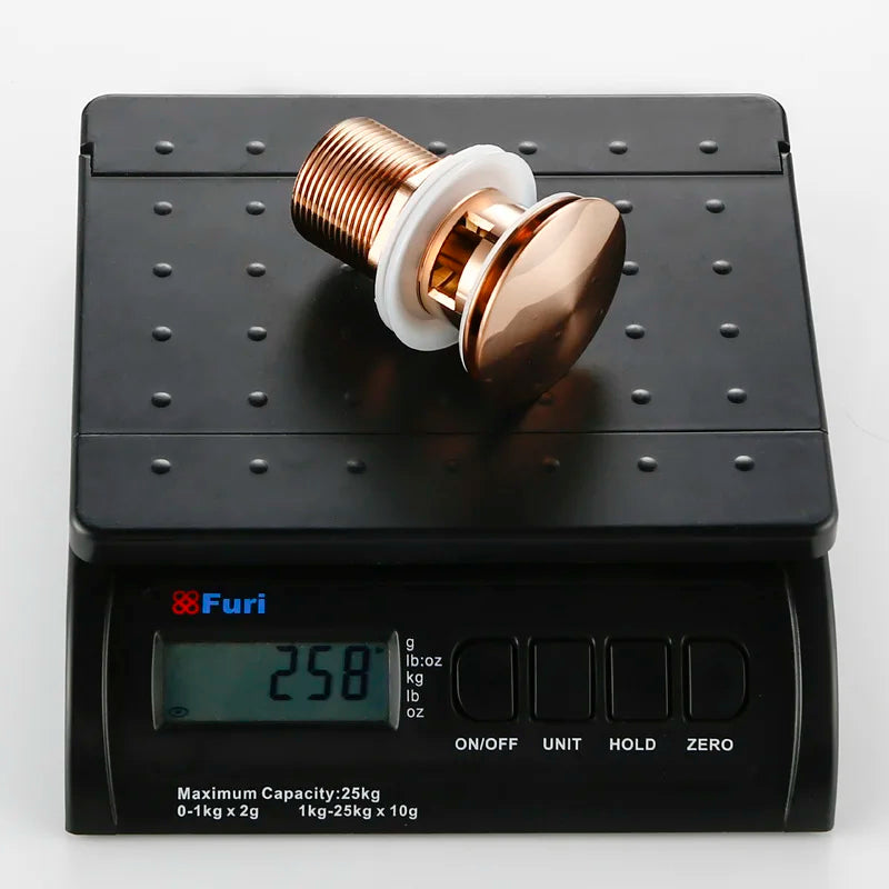 Rose Gold Solid Brass Pop-Up Sink Drain