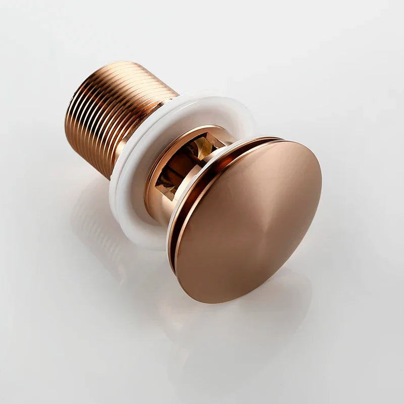 Rose Gold Solid Brass Pop-Up Sink Drain
