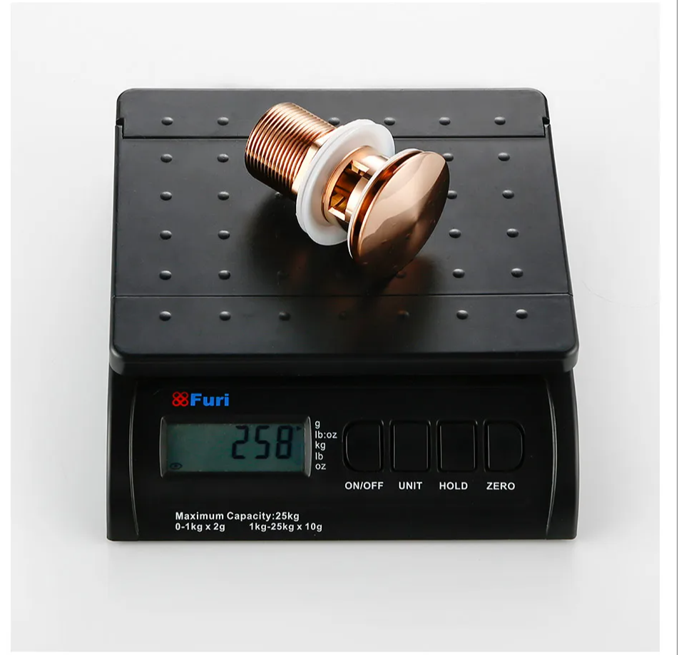 Rose Gold Solid Brass Pop-Up Sink Drain