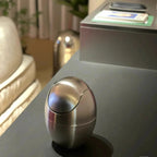Rust-Resistant 304 Stainless Steel Mini Trash Can (Swing Lid)