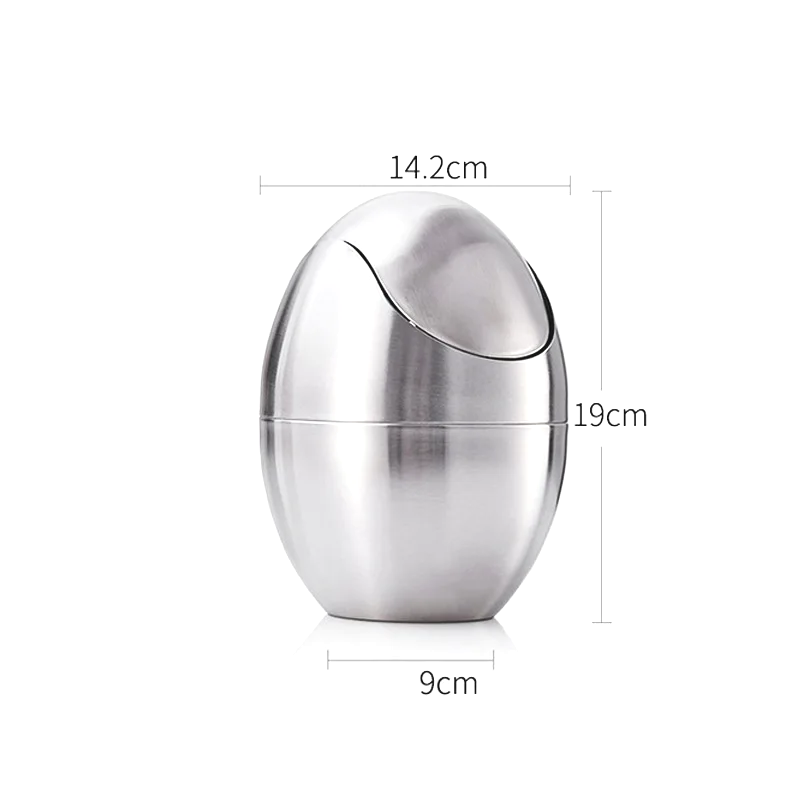 Rust-Resistant 304 Stainless Steel Mini Trash Can (Swing Lid)