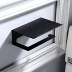 Rust-Resistant Aluminium Wall-Mount Toilet Paper Holder (Integrated Shelf)