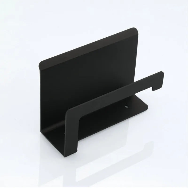 Rust-Resistant Aluminium Wall-Mount Toilet Paper Holder (Integrated Shelf)