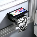 Rust-Resistant Aluminium Wall-Mount Toilet Paper Holder (Integrated Shelf)