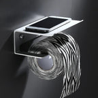Rust-Resistant Aluminium Wall-Mount Toilet Paper Holder (Integrated Shelf)